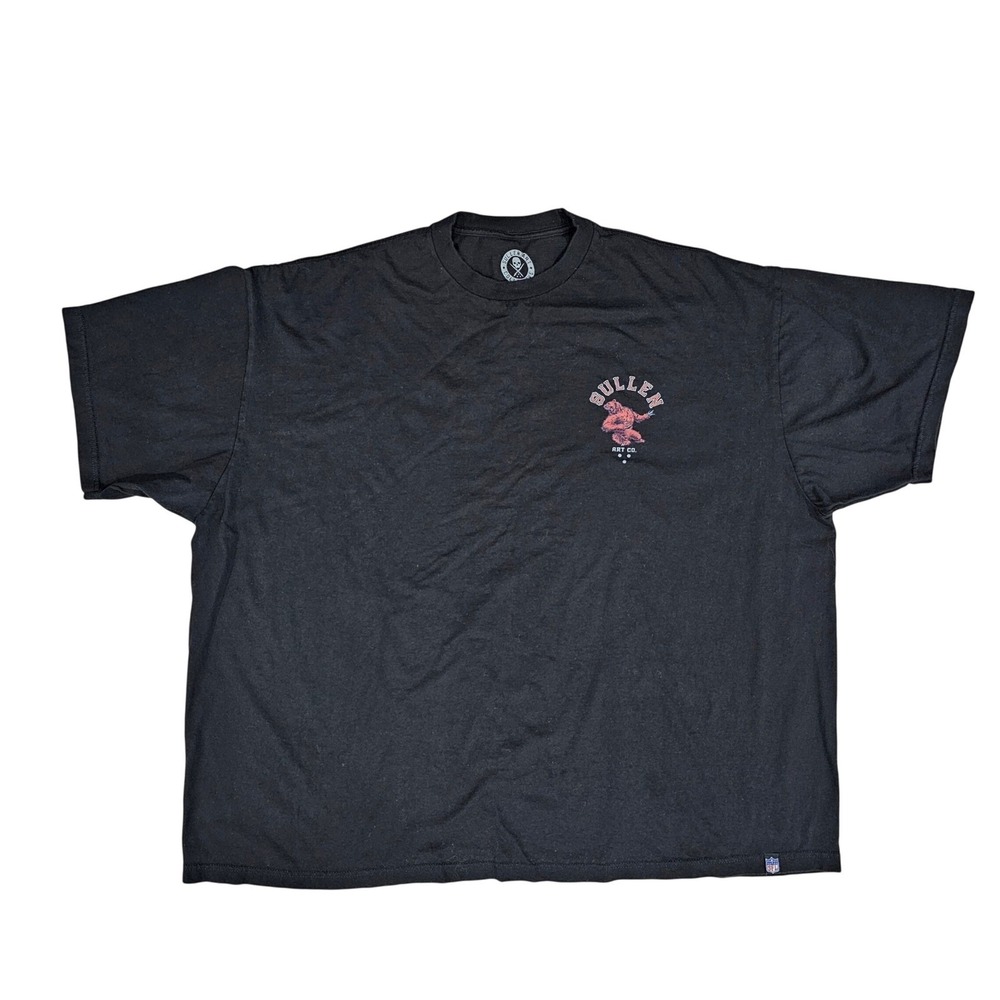 Sullen Art Collective Mens 5XL Black Chicago Football Skeleton Graphic T-Shirt